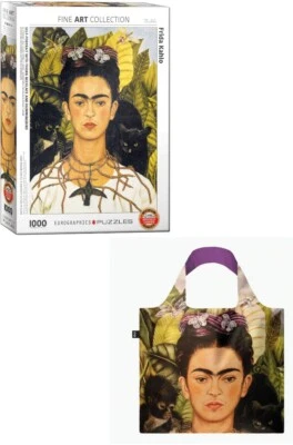 Rompecabezas y bolso de compras reutilizable Frida Kahlo Hummingbird 1000 piezas Foto 1 de 4