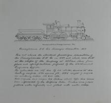 Antique Locomotive Art Print Pennsylvania Railroad Printed 1899 Original Art