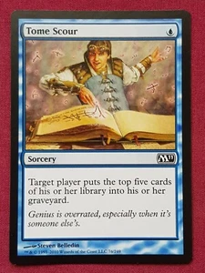 Magic The Gathering 2011 CORE SET M11 TOME SCOUR blue card MTG - Picture 1 of 2