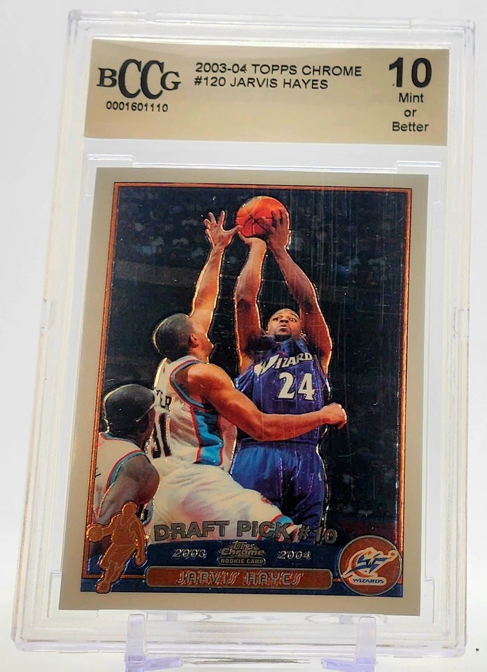 2003-04 Topps cromo baloncesto Jarvis Hayes #120 (RC) Wizards BCCG 10 Foto 1 de 2