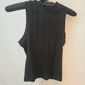 Maglia ZARA nera cropped a costine taglia M senza maniche nera nuova con etichetta - Foto 1 di 10
