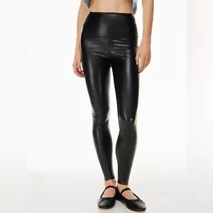 WILFRED FREE Daria Pant Size XS Vegan Leather Legging Black High Rise 90s - Picture 1 of 13