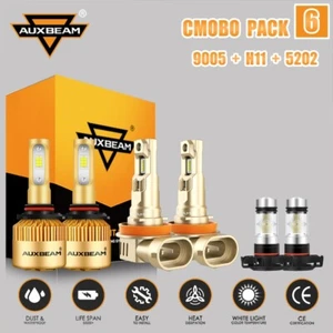 AUXBEAM 9005 H11 5202 LED Headlights Fog Bulbs Conversion Kit 6500K Bright White - Bild 1 von 12