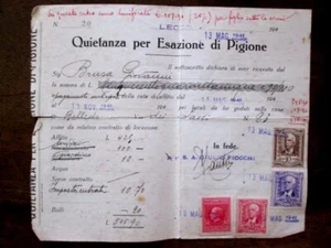 Lote Con 33 Recibos De para Esazione Por Pigione.dall Año 1941 All Año 1964 - Imagen 1 de 5