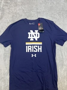 Notre Dame Under Armour Shirt Erwachsene Medium blau Fighting Irish lose Heat Gear - Bild 1 von 8