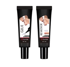 Newly Upgraded Quick Drying 10g Semi Solid Nail Glue with 10ml Remover for - Picture 1 of 6