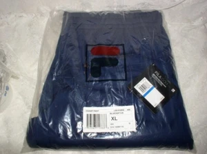 New Fila Navy Blue Champ Pant Size XL Elastic Waist Pant Bottom Jogging Track - Picture 1 of 6