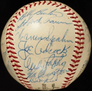 1956 Milwaukee Braves Team Signed National League Baseball Hank Aaron Beckett - Picture 1 of 6