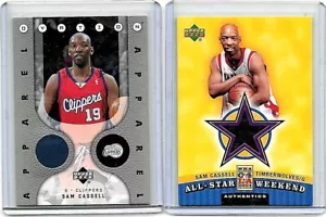 SAM CASSELL LOTTO DI 3 GIOCHI TUTTI DIVERSI USATI ALL-STAR, & MAGLIE GIOCO - Foto 1 di 2