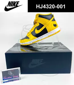 Wu-Tang Clan Nike Dunk High Retro PRM Black and Pollen HJ4320-001 Men's - Picture 1 of 12