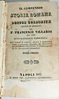 IL COMPENDIO DELLA STORIA ROMANA di Goldsmith 1847 2 libri in 1 completo antico
