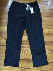 Blumarine Black Silk Crop Pants Size 42 $360 - Picture 1 of 9