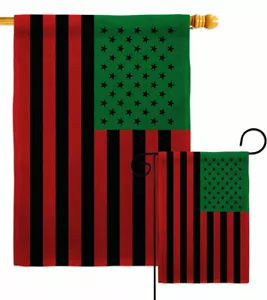 Bandera decorativa afroamericana de arpillera jardín historia negra Juneteenth - Imagen 1 de 19