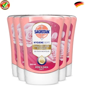 Sagrotan No-Touch Nachfüller Rose und Shea Seifenspender 5 x 250 ml 5er Pack - Bild 1 von 9
