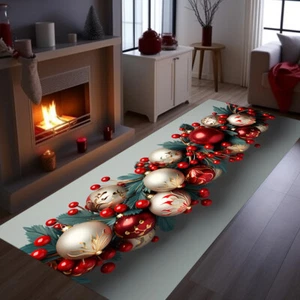 Alfombra de corredor de Navidad, alfombra de Navidad, alfombra de área de Navidad, decoraciones navideñas - Imagen 1 de 10
