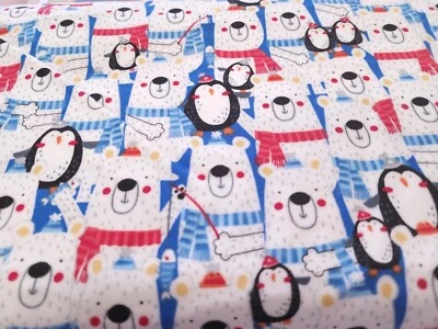 Osos Bufanda Algodón Franela Cubby Bear Osos Polares Windham POR Yarda Foto 1 de 3