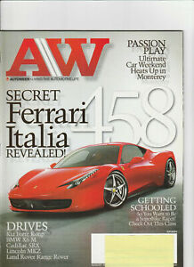 AUTOWEEK AUGUST 10 2009 FERRARI 458 ITALIA, BMW X6 M, RANGE ROVER MAGAZINE, NEW!