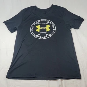 Under Armour Heat Gear "Soccer Ball Decal"  Youth Loose T-shirt Size YLG - Picture 1 of 6