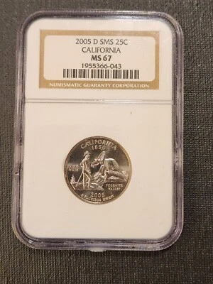 2005 D Quarter SMS 25c California MS-67 NGC Graded sealed - Image 1 of 2