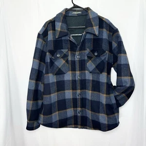 Paisley & Gray Blue Buffalo Plaid Shacket Wool Blend Men’s Size XL - Picture 1 of 10