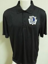 New Sz S-3XL Black Solid Nba Men's Poly #66Q Polo Shirt