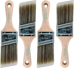 Paint Brushes - 4-Pack - 2" Angle Stubby Brushes for All Latex and Oil Paints... - Picture 1 of 5
