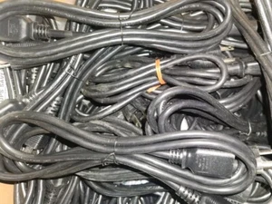 100 - 5ft 3 Prong Black Power Cords PC Computer - Photo 1/1