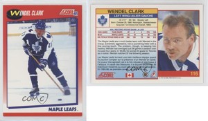 1991-92 Score Canadian Bilingual Wendel Clark #116