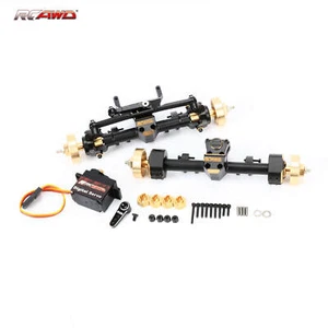 RCAWD +6mm Wide Front Rear Axle & Steering Servo for Axial 1/24 SCX24 Series - Picture 1 of 8