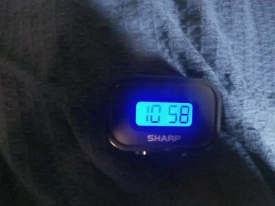 Sharp Digital Alarm Clock Ascending Alarm Blue Backlight SPC538 Travel - Image 1 of 4