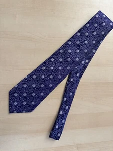 Black Brown 1826 Brand - Mens Tie - 100% Silk - Purple Floral - 3.5” Width - Picture 1 of 8