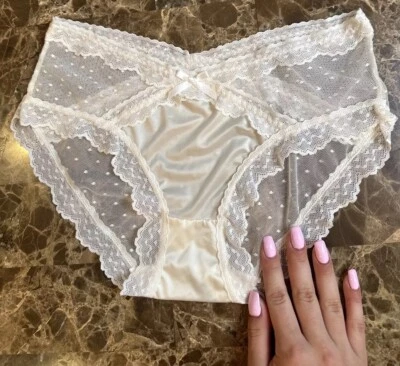NWOT 90s Oily Wet Look Second Skin Sissy Shiny Satin Sissy Panties Thong Sz S/M - Image 1 of 4