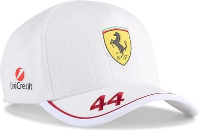 Sombrero blanco Scuderia Ferrari F1 2025 Lewis Hamilton Team Miami GP Foto 1 de 3