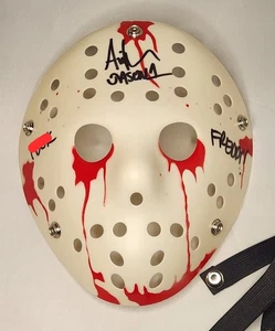 Máscara de hockey automática firmada por Jason Voorhees Ari Lehman Beckett Witness certificado de autenticidad F Freddy - Imagen 1 de 3