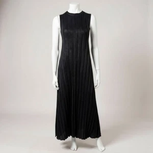 DISSH Eden Black Sleeveless Knit Maxi Dress Pleated Size S NWT RRP $179.99 NEW - Picture 1 of 13