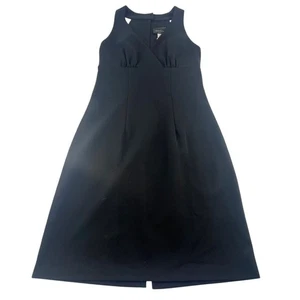 Vintage Connected Dress Womens Size 4 Petites Black Sleeveless Button Back Y2K - Picture 1 of 9