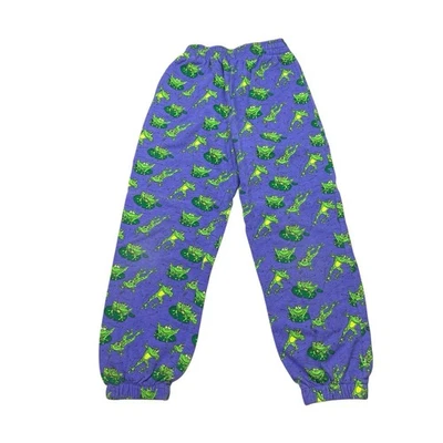 Pantalones de Colección Años 90 Zoo Gallery Frog Estampado Completo Púrpura Niños Talla 7 Foto 1 de 4