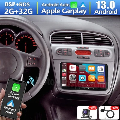 Radio estéreo para automóvil 9"" Android 13 Apple Carplay para Seat Altea 2008-2015 navegación GPS Foto 1 de 4
