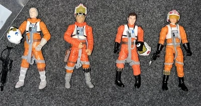 Star Wars X-Wing 3.75” Lot: Dak Ralter, Luke Dagobah Landing, Tiree, Luke X-Wing - Image 1 of 4