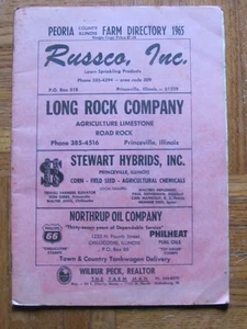 Libro de directorio de propietarios de granjas Peoria County Il 1965 - Imagen 1 de 7