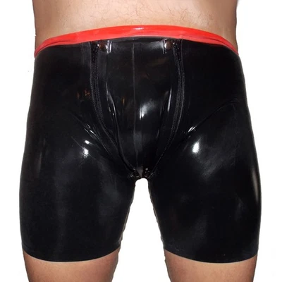 Latex Long Shorts mit Doppel-Reißverschluss/Innenbeutel (XL) - Bild 1 von 4