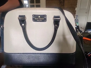 Kate Spade Berkeley Lane Rachelle elfenbeinweiß/schwarz Umhängetasche/Umhängetasche Handtasche - Bild 1 von 11