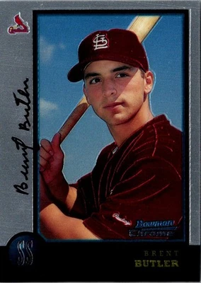 1998 Bowman Chrome Brent Butler #154 St. Louis Cardinals Baseball Card - Image 1 of 2