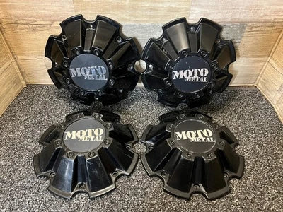 Tapa central de rueda personalizada de metal para moto negra M-967 MO967 (GB) (Juego de 4) Foto 1 de 4