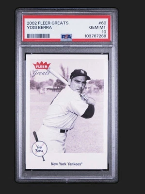 Fleer Greats Yogi Berra 2002 PSA 10 gemas ¡Como nuevo!! Foto 1 de 3