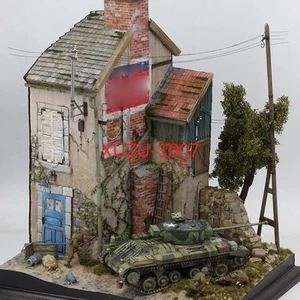 1/35 Handmade Building Model Kits 3-Story Ruins House Wooden Diorama Scene DIY - Picture 1 of 9