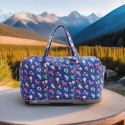 Vera Bradley 😺🎄 XL Bolsa de Equipaje de Viaje Peridilla NAVIDAD Gatos Nueva V516 Foto 1 de 4