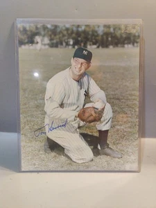 Tom Henrich deceased Yankees signed 8x10 photo With Certificate Of Authenticity - Picture 1 of 3