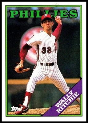 1988 Wally Ritchie Rookie Topps Baseball #494 Philadelphia Phillies - Image 1 of 2