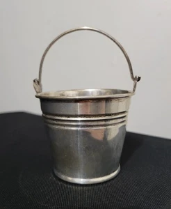 Vintage Sterling Silver Miniature Pail Bucket by "Edr Lam Gouwns"? Sterling 63g - Picture 1 of 24
